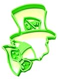 MAD HATTER ALICE ADVENTURES IN WONDERLAND FICTION CHARACTER FANTASY GARDEN TEA PARTY CARTOON MOVIE FILM COOKIE CUTTER 3D PRINTED MADE IN USA PR2346