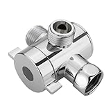 3 Wege Ventil ABS Umschaltventil G1/2 Splitter 3-Wege-Wasserabscheider Dusche T-Adapter Einstellbarer Wasserhahn-Umschalter(2 Way Diverter-A)