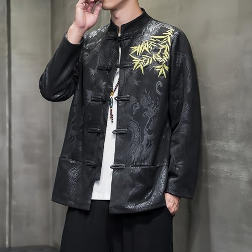 Tang Suit Men Jacket Chinese Hanfu Traditional Tang Suit for Men Kung Fu Shirt Uniform Long Sleeved Coat Tops2