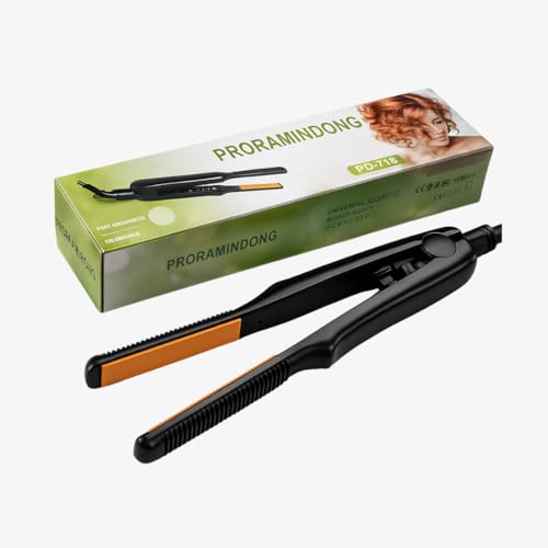 Image of Ktein Mini Flat Iron for Short Hair, Pixie Cut, Bangs, Beard & Wavy Styling | 2-in-1 Ceramic Pencil Hair Straightener for Men & Women | 5 Temp Settings | Fast Heating | Anti-Scald Design