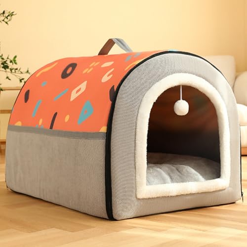 ペットドーム ペットベッド 猫 ハウス 犬 保温防寒 変形しにくい ペット用品 暖かい ソフト おしゃれ 可愛い ドーム型 洗える 超吸収 多機能 2way 休憩所 通年 昼寝 小型犬用 防風防湿 60*42*38cm(推奨体重:12.5kg以内)