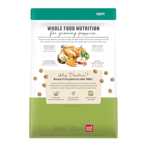 Image of The Honest Kitchen Whole Food Clusters Puppy Grain Free Chicken Dry Dog Food, 4 lb Bag