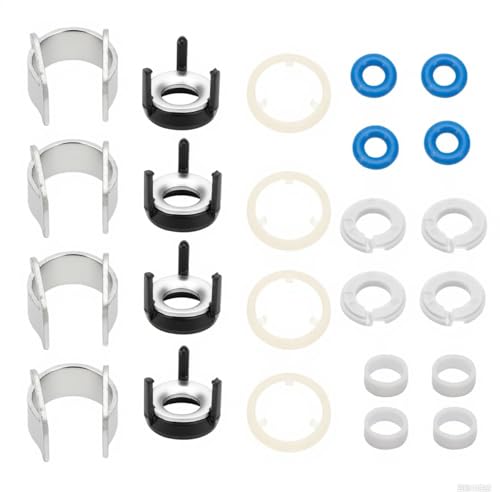 4 Set Fuel Injector Seal Repair Kit 06H998907A Fit for A3 A4 A6 Q3 TT Beetle Golf Jetta Passat Tiguan 06J998907 06G998907 O-Ring &amp; Seal Ki