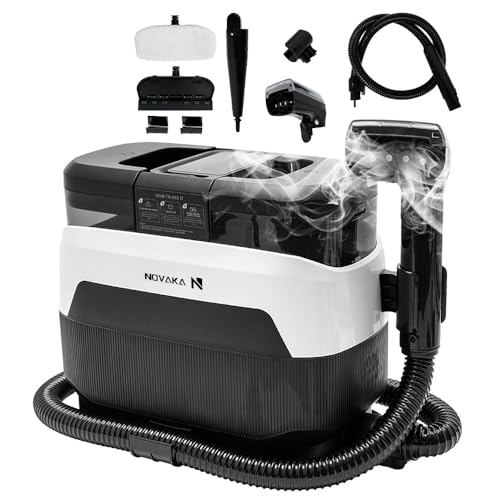 Reviews de Inyeccion Succion , listamos los 10 mejores. 45 NOVAKA Máquina Limpiadora de Alfombras Portátil con Vapor de 4 Modos, 1650W 12Kpa Potente Succión, 7 Accesorios, Adecuado para Manchas de Mascotas, Sofá, Cocinas, Asiento de...