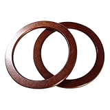 STOBAZA Asas de Madera para Bolsos 10 Cm Interior Anillos de Madera Redondos Café Accesorios para Bolsos DIY Soporte de Mango de Mano de Hombro 2 Piezas