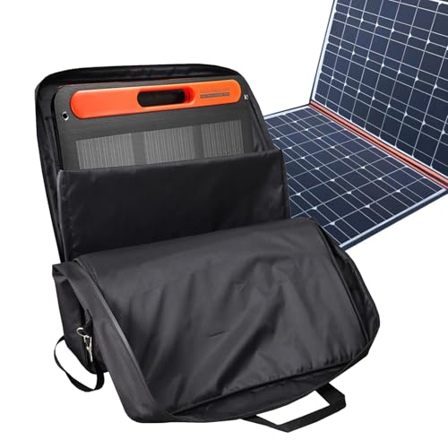 Funda de transporte para panel solar, funda de transporte a prueba de polvo, bolsa protectora para camping, jardín urbano, festival, carretera, playa, hogar, patio trasero al aire libre