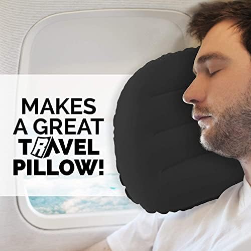 Green Haven Ultra-light Inflatable Pillow for Camping/Travel with Bag - Comfortable & Compact Camping Pillow for Adults & Kids | Compressible, Ergonomic Inflatable Travel Pillows with Lumbar Support