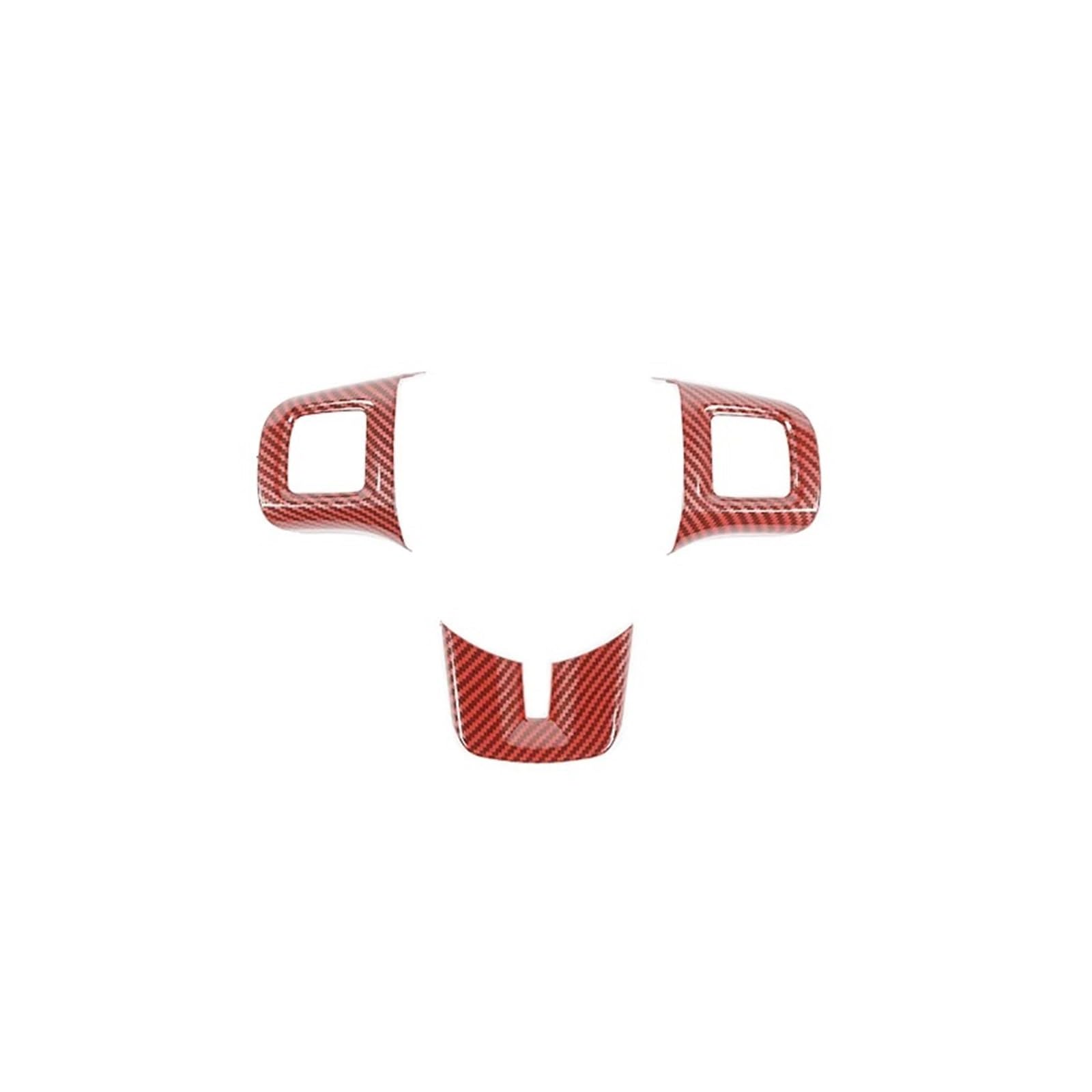 Interior Mouldings for Dodge for Challenger for Charger for Durango for Dart Car Steering Wheel Suit Stickers Decoration Cover Car Accessory(Red Carbon Fiber)