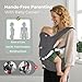 FRUITEAM Baby Carrier Newborn to Toddler, 6-in-1 Ergonomic & Adjustable Baby Carrier with Lumbar Support for All Seasons, Hands-Free, Adapt to Newborn, Infant & Toddler (Grey)