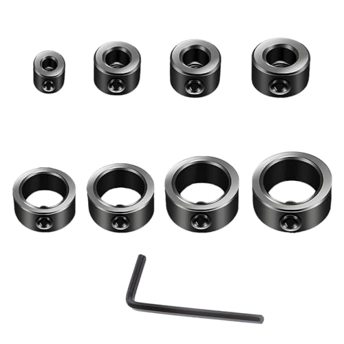 8 Piezas Profundidad Para Taladro, 3 4 5 6 8 10 12 16mm Posicionador Taladros Anillo De Topes Con Llave Hexagonal Para Taladro Para Trabajos De Perforación De Carpintería