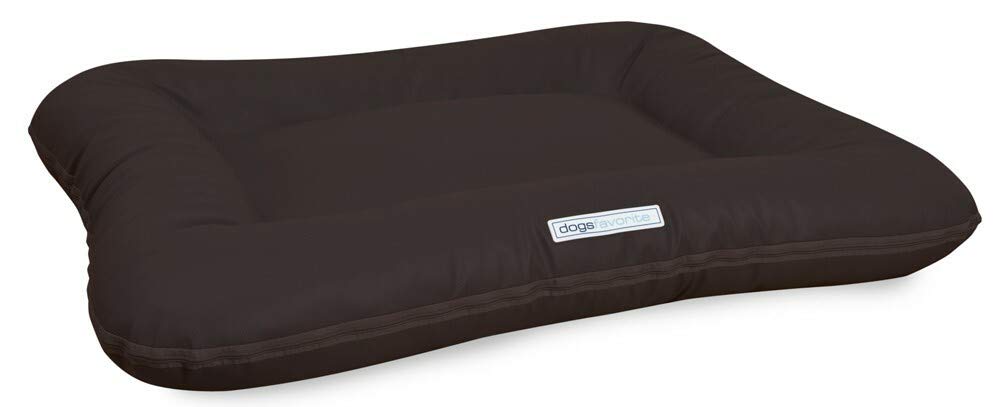 Hundebett Classic aus Kunstleder Gr. L 100 x 80cm Mocca Hundekissen Hundesofa Hundebetten