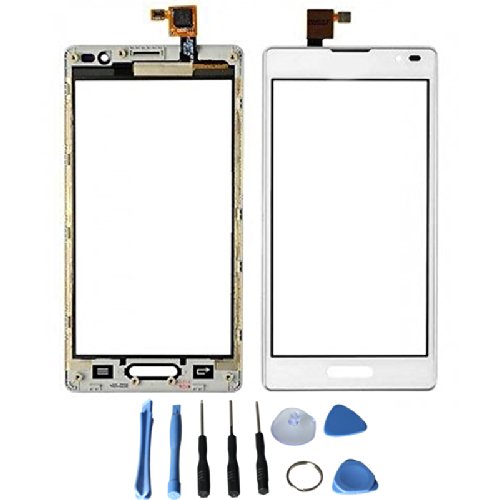  Vetro di ricambio per schermo touch digitizer con catena per LG Optimus L9 P760 (bianco)