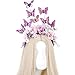 KorViSHOW Purple Butterfly Fascinator Headband - Monarch Flower Crown Headpiece Tea Party Fascinator Headbands Butterfly Hair Accessories for Women Lady Kentucky Halloween Carnival Costume Headwear
