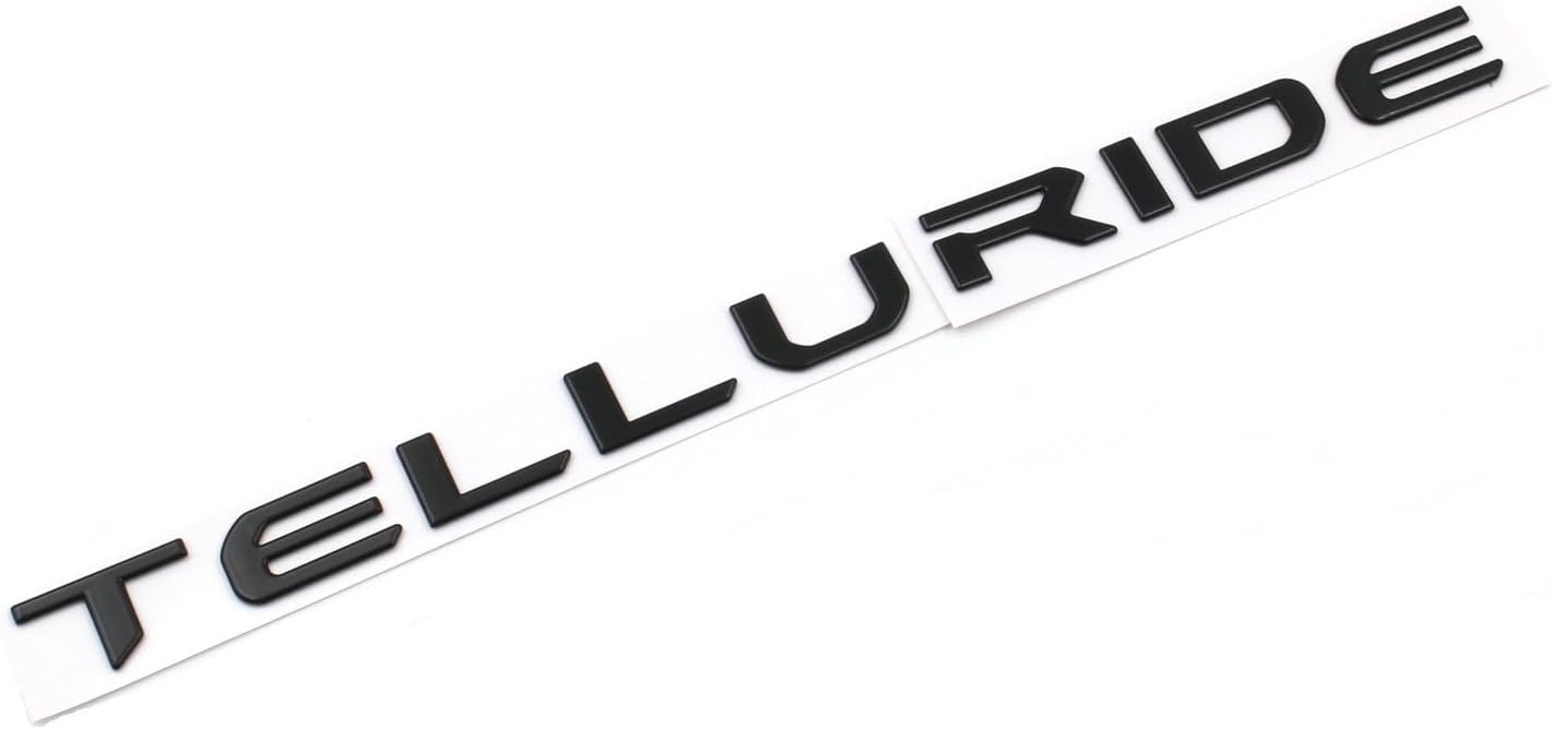 Gloss Black Telluride Rear Tailgate Emblem Letter Fit 2022-2024 Telluride (Gloss Black)