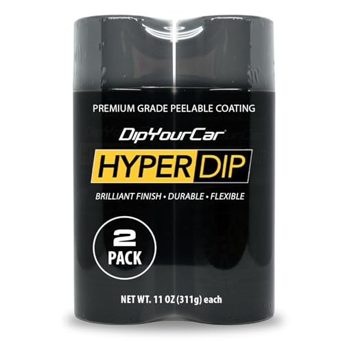 DipYourCar HyperDip Peelable Car Paint - 2-Pack Automotive Spray Paint for Wheels, Emblems, Mirrors and More - Anthracite Grey