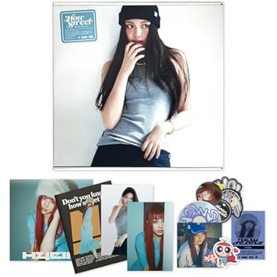 NewJeans - Double Single Album [How Sweet] (Standard Ver - HYEIN Ver) Outbox + Interview Book + Photobook + Mini Poster + CD + Sicker Pack + Photocards + Postcard + Bookmark + 3 Extra Photocards