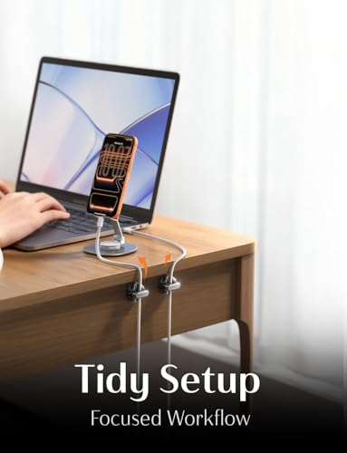 Organizador Magnético para Cables de Carga LISEN, paquete de 8 unidades, soporte con adhesivo fuerte, clips para gestión de cables para mesita de noche, escritorio, hogar, oficina y auto miniatura 4