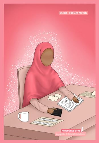 CARNET pour femme musulmane (FORMAT MOYEN I 80 PAGES I LIGNES I ROSE FRAMBOISE)