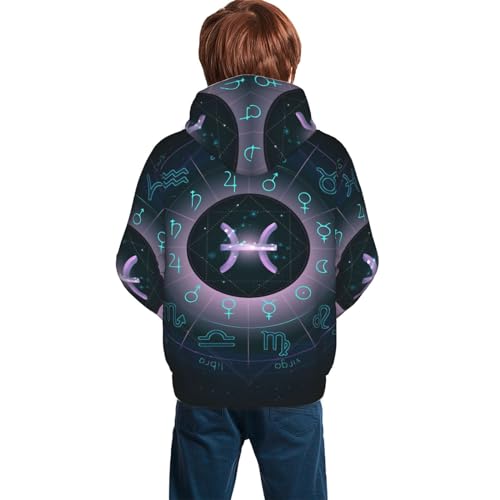 Pisces Boy, Girls Sports Shirt Youth Pullover Fashion Hooded Sweatshirt2