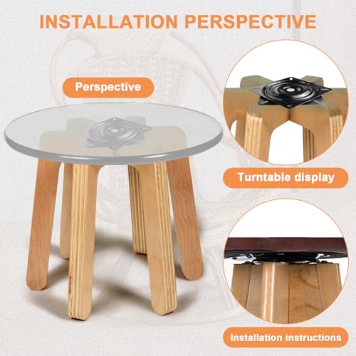 Placa giratoria de acero pesado para butaco, silla reclinable y asiento de barco, base mecanismo de giro miniatura 6