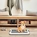 IRIS USA Pee Pad Holder - Extra-Small Sized Dog & Puppy Pee Pads, Secured Latches, Non-Skid Feet, High Polish Finish for Easy Cleaning, Leak Protection, Fits 14