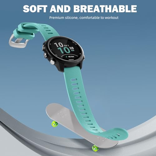 Image of GEAK Compatible with Garmin Forerunner 245 /645 /55 Watch Band /645 /245 Music Band, 20mm Sport Watch Band Compatible with Garmin Vivoactive 6 5 3 /Venu /Venu SQ,Soft Strap for Galaxy Watch 7 /6 /5 /4
