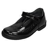 Fermeture Velcro. Startrite Chaussures d\'école pour Fille avec Barre en T - Noir - Noir Verni, 24 EU
