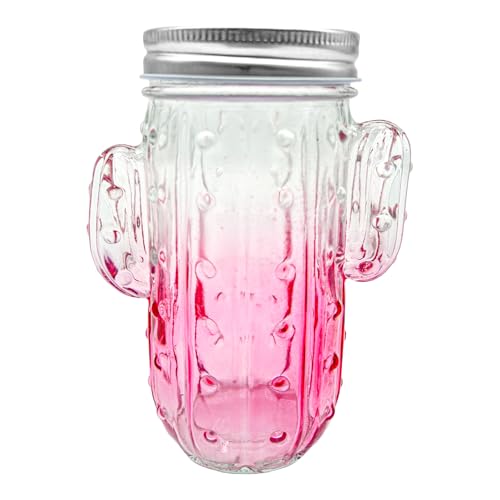 Generic 14 oz Colorful Cactus Glass Mason Jar – Mix