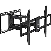 Amazon Brand – Eono TV Wandhalterung Schwenkbar Neigbar, Fernseher Wandhalterung mit Doppel Arm für meiste 42-70 Zoll, einige bis zu 75 Zoll TVs bis zu 45.5kg mit max. VESA 600x400mm PL2617