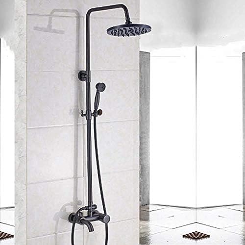 Robinet de douche effet pluie noir anticalcaire mitigeur - 5