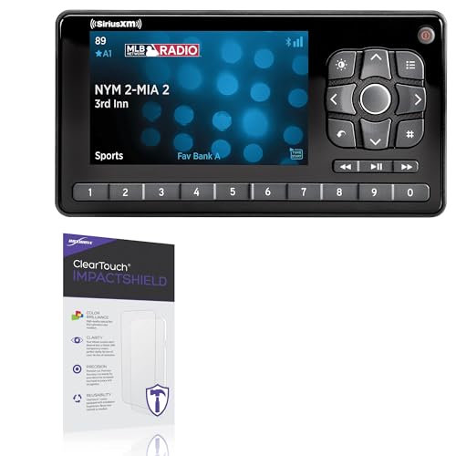 BoxWave Screen Protector Compatible with SiriusXM SXVRBTAZ1 - ClearTouch ImpactShield (2-Pack), Impenetrable Screen Protector Flexible Film