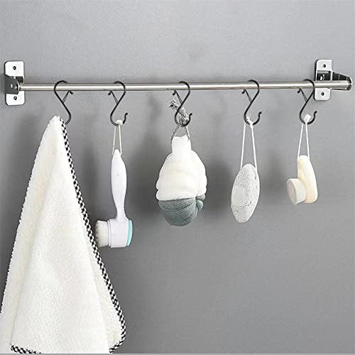 Waitkey 8 Pack S Hooks for Hanging, 3.5 inch Heavy Duty Metal S Hooks with Safety Buckle S Shaped Hooks Pot Rack Closet Hooks for Hanging Plants, Clothes, Kitchen Utensil, Pots, Pans, Bags (Black) by Waitkey - Image 5