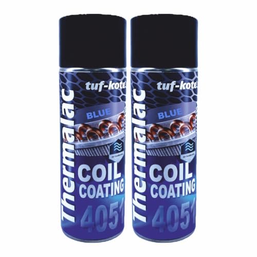 Image of tuf-kote THERMALAC 4051 Blue AC Coil Protector Spray 250ml [Pack of 2] | Transparent Anti-Corrosion Coating for Copper Tubing & Condenser Coils | Heat Resistant up to 205C