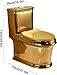 Gold Toilet Bowl with Comfort Seat, One-Piece Elongated Toilet, Dual Flush, Comfort Height Design, for Bathrooms 27.5x29.5x15.3in