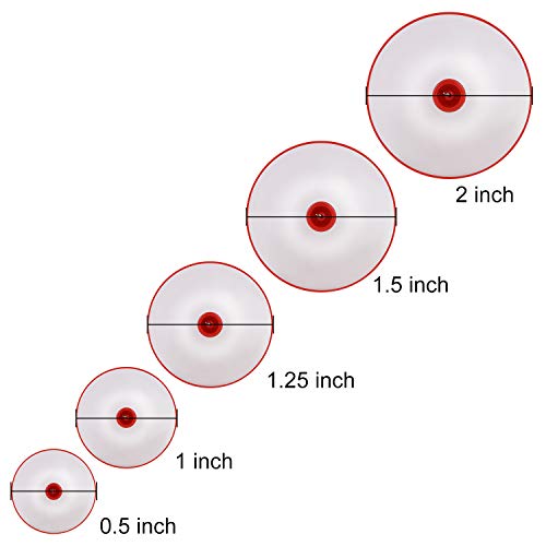 Image of Coopay 15pcs-50pcs /lot Fishing Bobbers Floats Set Hard ABS Snap on Red /White Float Bobbers Push Button Round Buoy Floats Fishing Tackle Accessories Size: 0.5 /1 /1.25 /1.5 /2 Inch