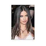 YRWUIERHRUE Poster Adriana Lima sur toile - Dcoration murale vintage - Dcoration pour salon, chambre  coucher - 30 x 45 cm - Style vintage
