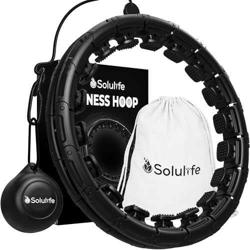 Hula Hoop Reifen Erwachsene Abnehmen und Massage, 24-teiliger hulahuppreif...