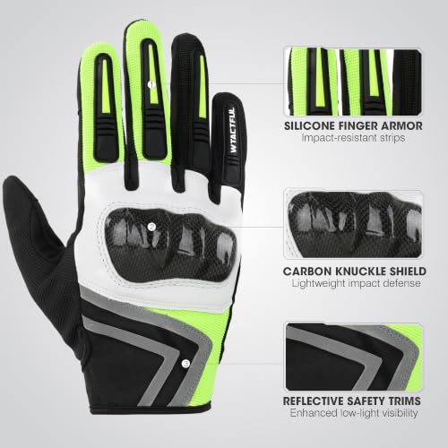 Image of WTACTFUL Lightweight Motorcycle Gloves for Men Women Touchscreen Summer