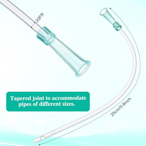 Image of TrelaCo 30 Pieces Replacement Catheter Tubes Women Men, PVC Flexible,12fr