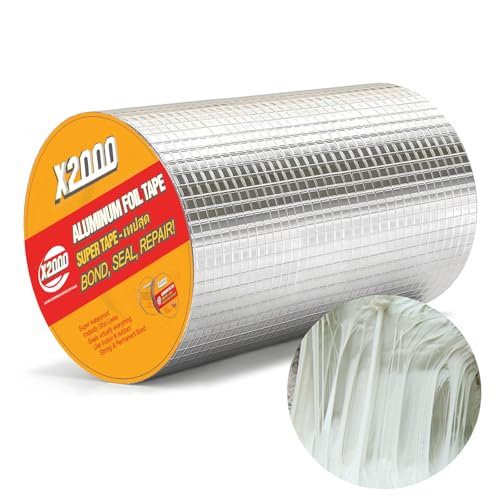 Luriseminger Nastro Butilico Impermeabile 20cm x 5m, Nastro Sigillante Autoadesivo in Butile con Alluminio per Riparazioni in Casa, Finestre, Camper, Tubazioni, Imbarcazioni, E altro Ancora