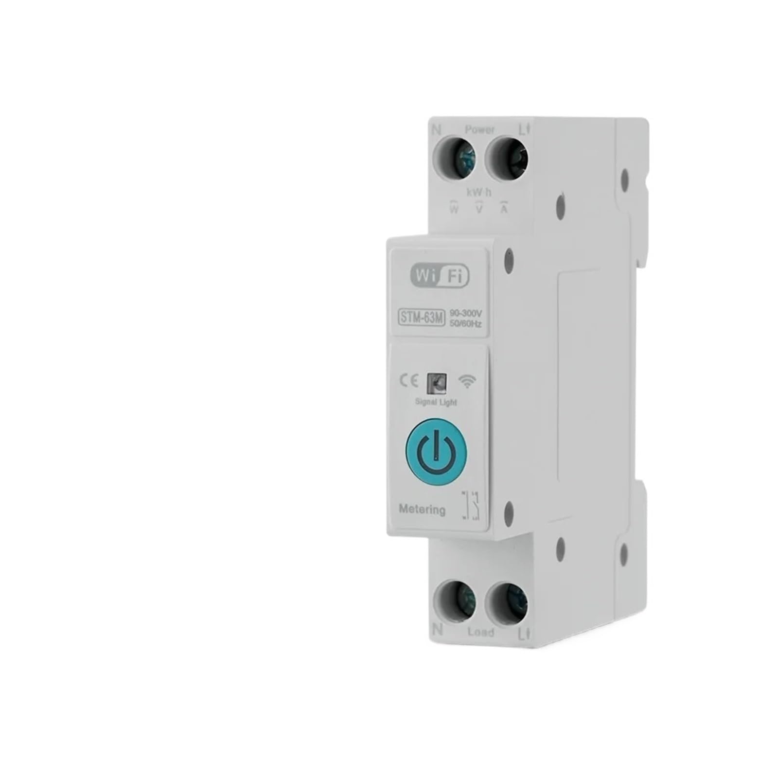 Interrupteur intelligent WIFI 63 A 1P, relais temporisé de surveillance et de mesure de puissance for maison connectée, télécommande sans fil(STM-63M Metering,20A)