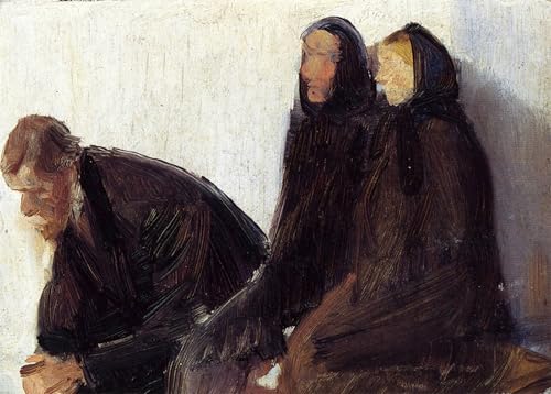 Tableau Impressions d'art Mural Fidèles assis Anna Ancher en 60x90cm pour Décoration Chambre