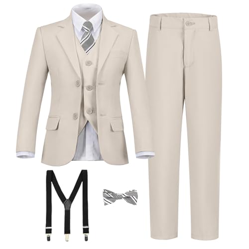 Formeller Anzug für Jungen, 7-teilig, schmale Passform, Smoking für...