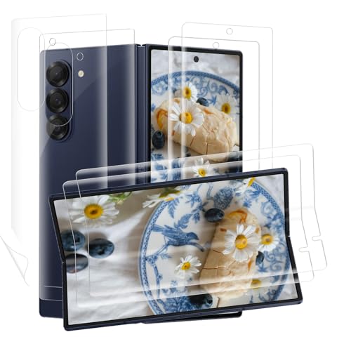 Carantee 2+2 Schutzfolie für Panzerglas für Samsung Galaxy Z Fold 7 5G Sensitive Touch Anti-Öl Anti Kratzer TPU Kratzfest Displayfolie HD Klarsicht Z Fold 7 Displayschutzfolie+Rückenschutzfolie