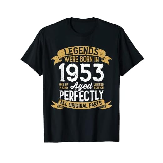 Vintage 1953 Cumpleaños Hombres Mujeres Leyendas Nacieron en 1953 Camiseta