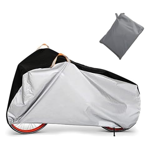 Bike Cover,Outdoor Wind Proof Waterproof Anti Dust Rain Snow Sun UV Thicken Bicycle Covers for Mountain, Road,Electric & Heavy Duty Bikes with Lock Holes & Storage Bag (L==75"L * 26"W * 38"H) Cover