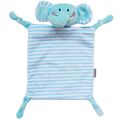 YeahiBaby Doudou per neonato Copertina sicurezza Neonati di Peluche Baby Comforter (Elefante Blu)