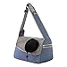 Dog Shoulder Bag Carrier Breathable Mesh Cat Sling Carrier Hands Free Reversible Pet Papoose Bag Blue