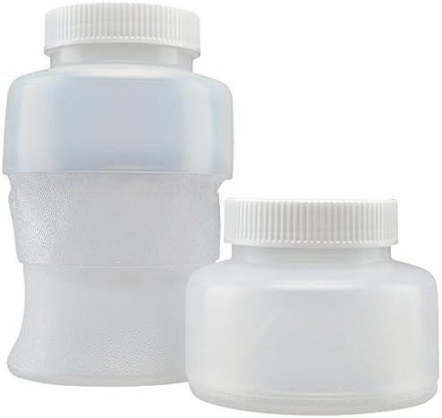 Flex Collect 201319 1000 ml Collapsible LDPE Container, 70 mm White Screw Cap (Pack of 12)