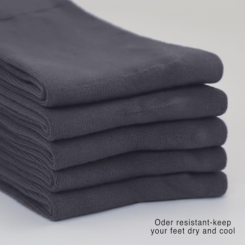 Image of SERISIMPLE Viscose Bamboo Men sock Breathable Sock Quarter Thin Ankle High Sock Comfort Cool soft Sock 5 Pairs
